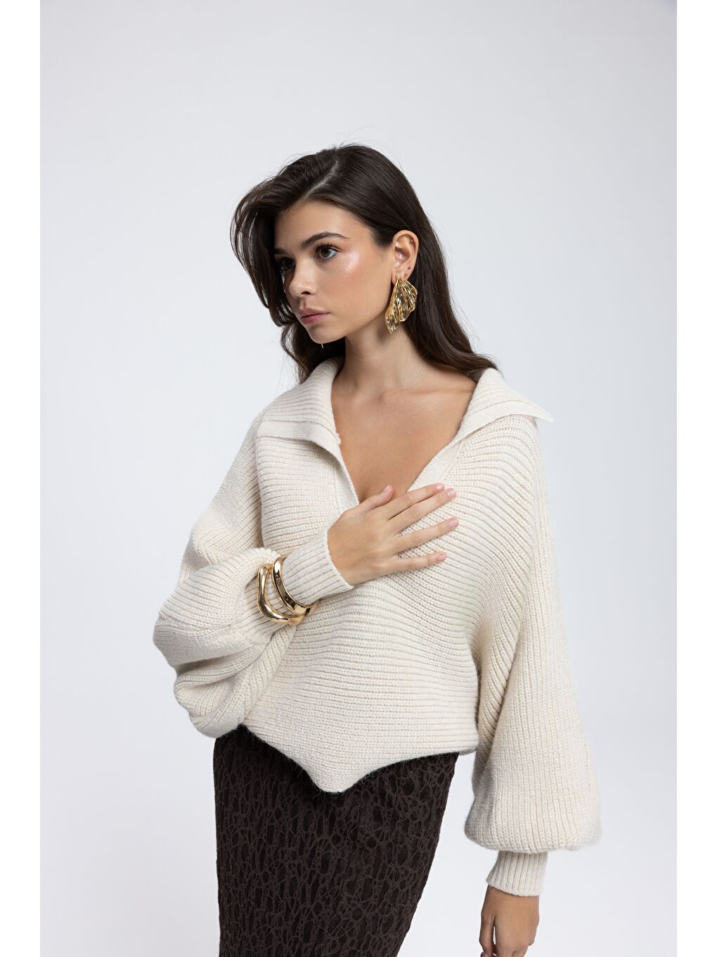 Livia Bej Yakalı Kazak-6