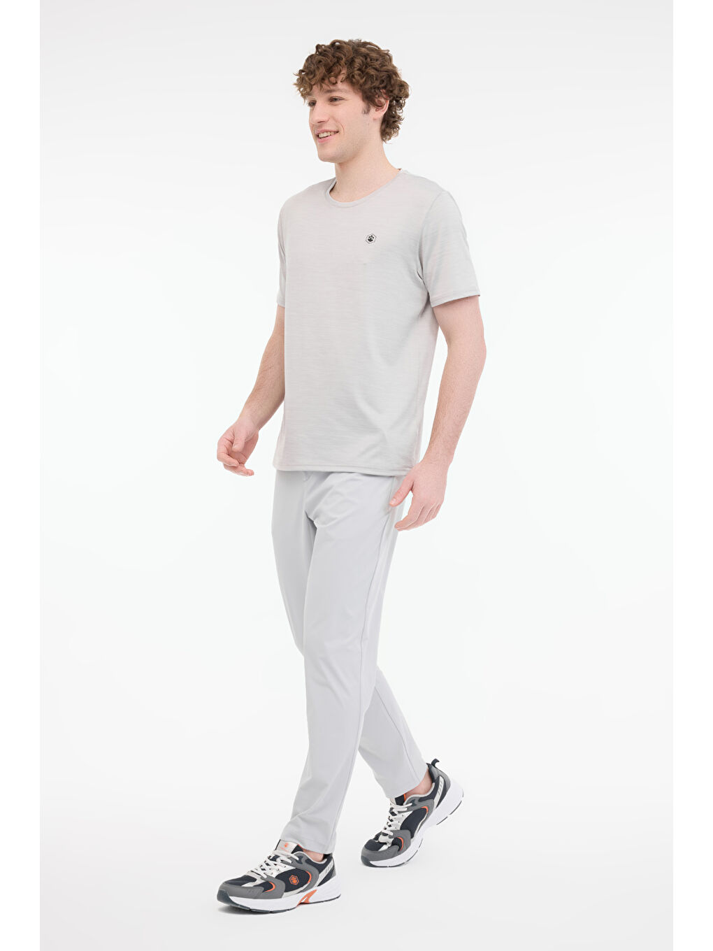 MB CT1328 MLN T-SH 5FX Gri Erkek Kısa Kol Tişört-2