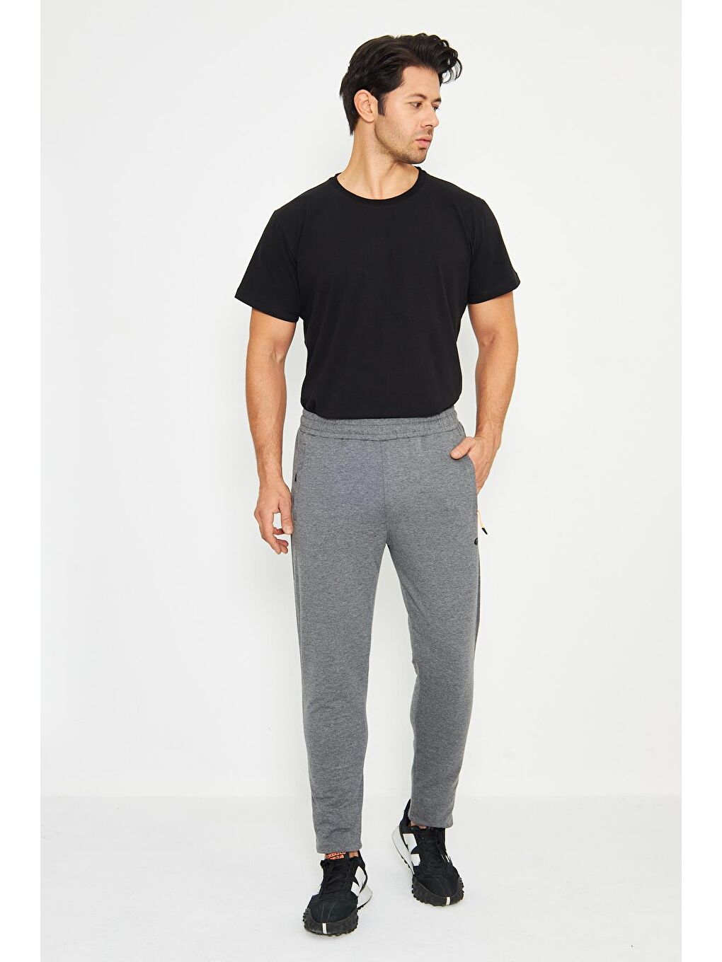 Antrasit Büyük-Normal Beden Erkek Eşofman Altı 201312-2