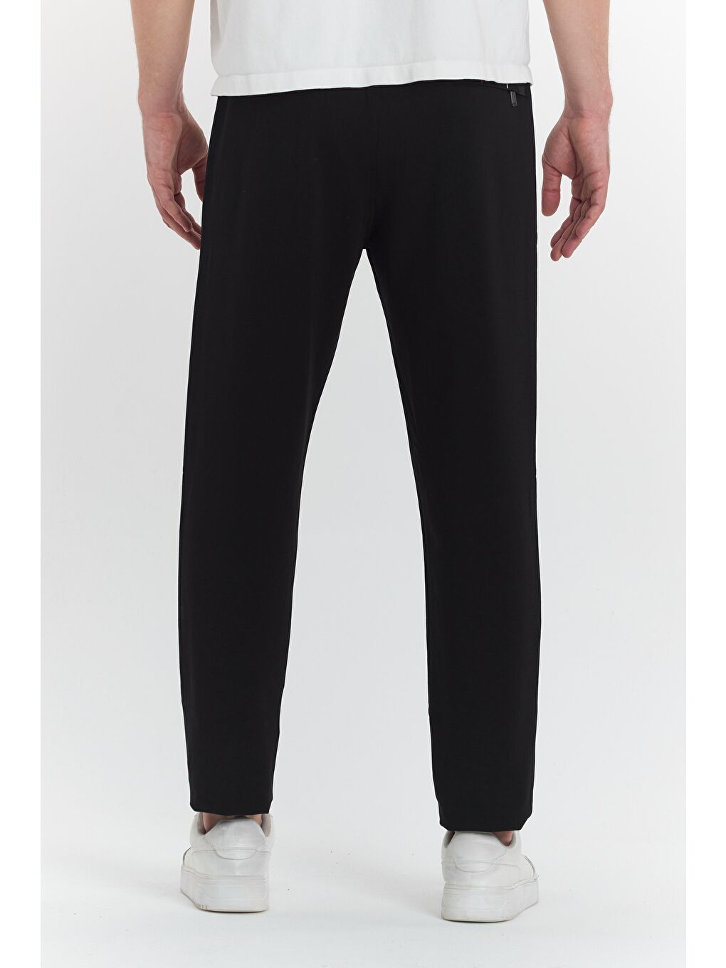 Siyah Pamuklu Kumaş Erkek Eşofman Altı 19220-6