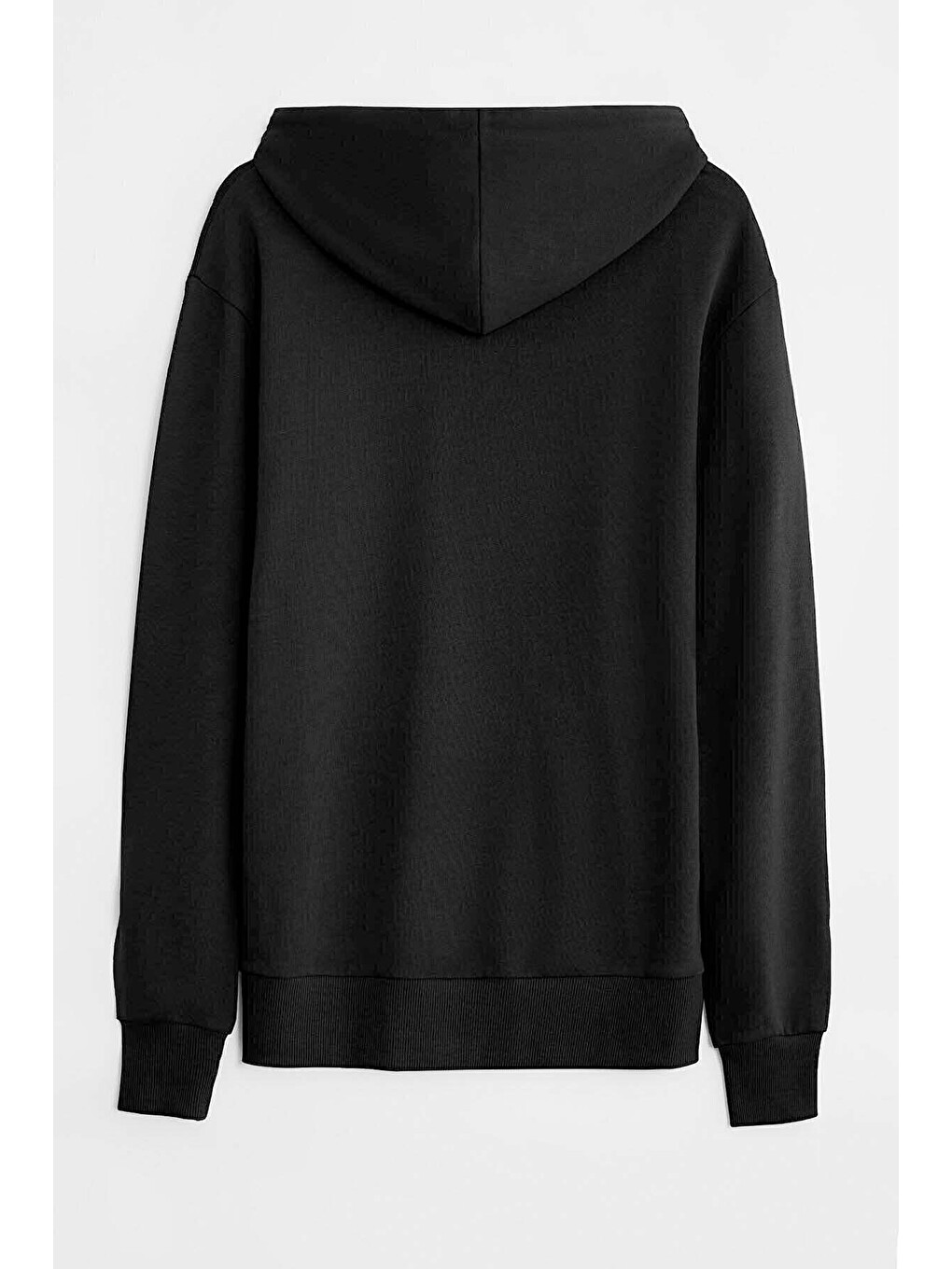 Jorge Erkek Yumuşacık Kapüşonlu Organik Pamuk Kanguru Cepli Regular Siyah Sweatshirt-6