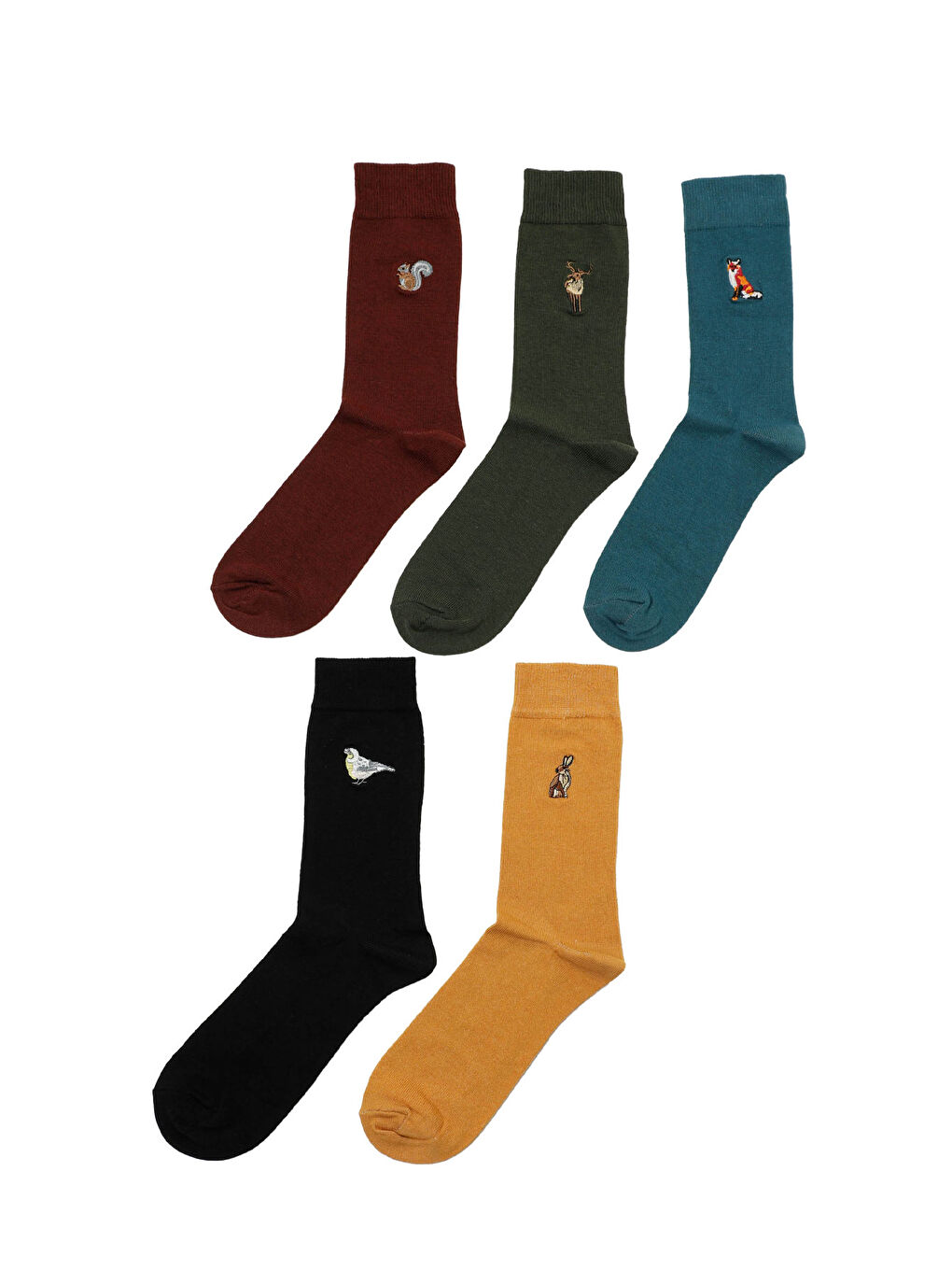 Karışık NAKS 5LI SKT-M 4PR Çok Renkli Erkek Soket Çorap
