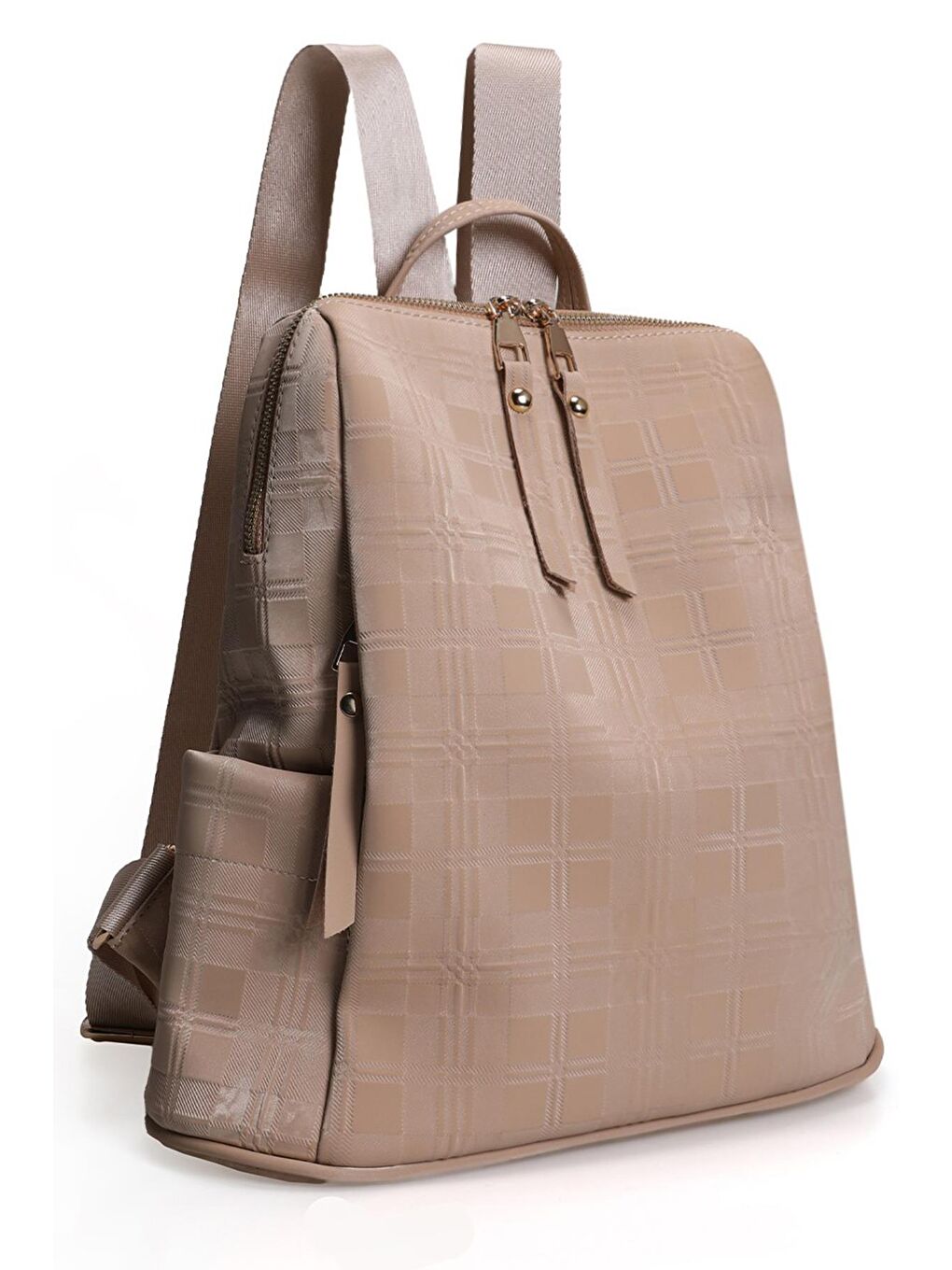 Gri Desenli Kadın Büyük Boy Sırt Çantası