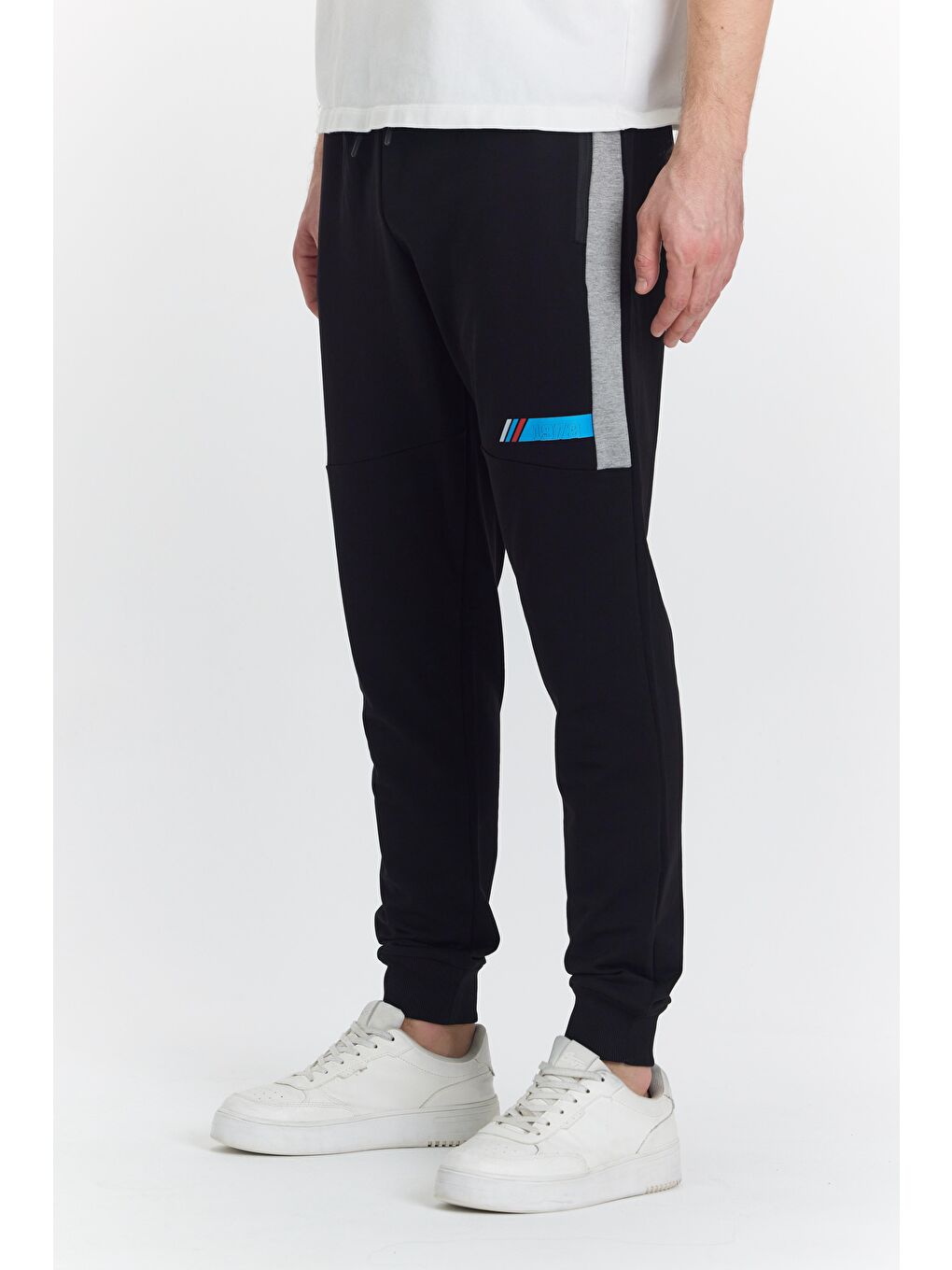 Erkek Pamuklu Baskılı Eşofman Altı Siyah 5425-S