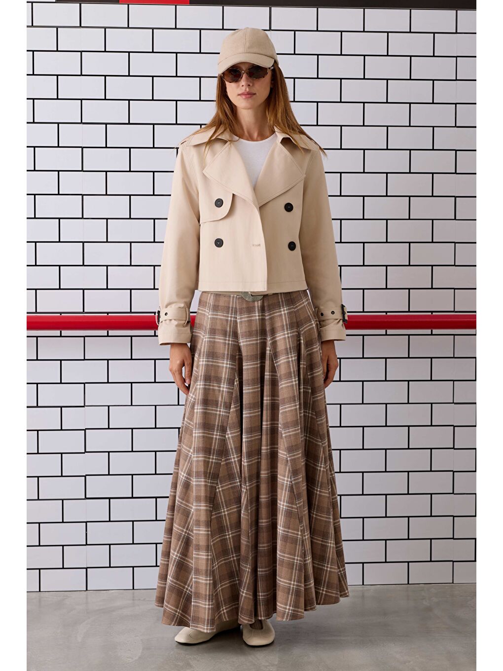 Bej Kısa Trençkot Soft Kaşmir-3