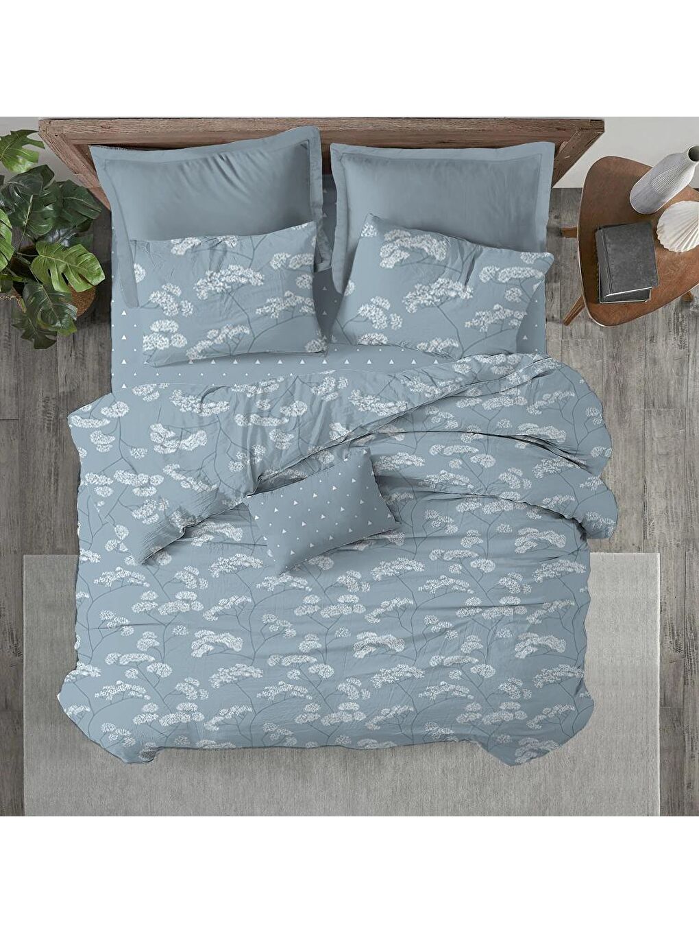 Karışık Baskılı,Desenli Çift Kişilik Nevresim Takımı (ÇARŞAFSIZ) 200x220 cm-1