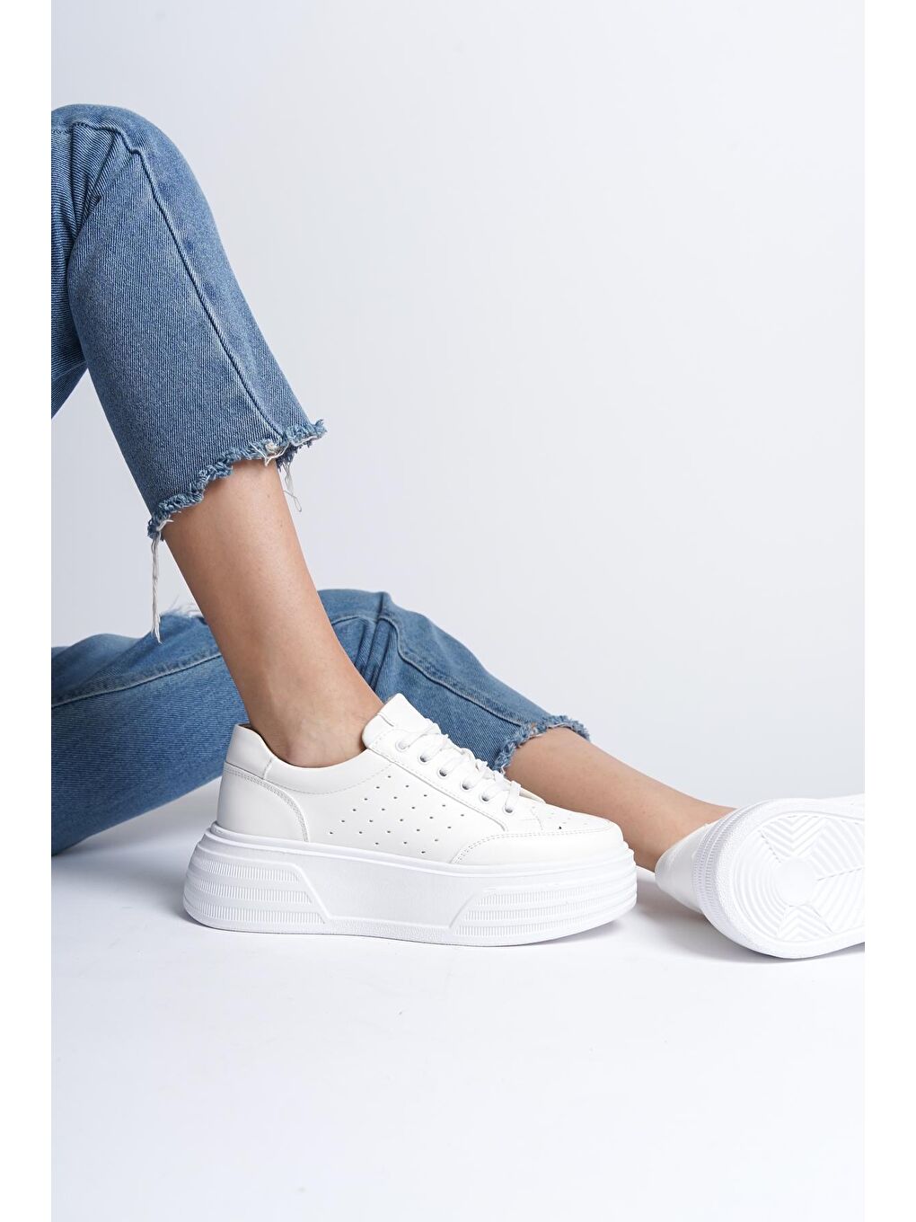 Beyaz Kadın Sneaker Spor Ayakkabı