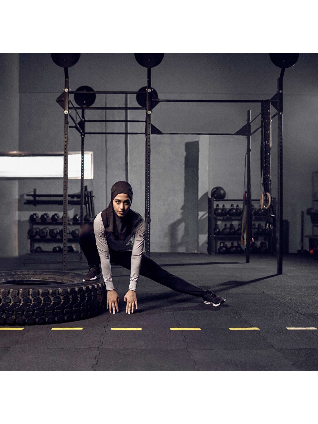 Siyah Sports Koşu HIJAB-5