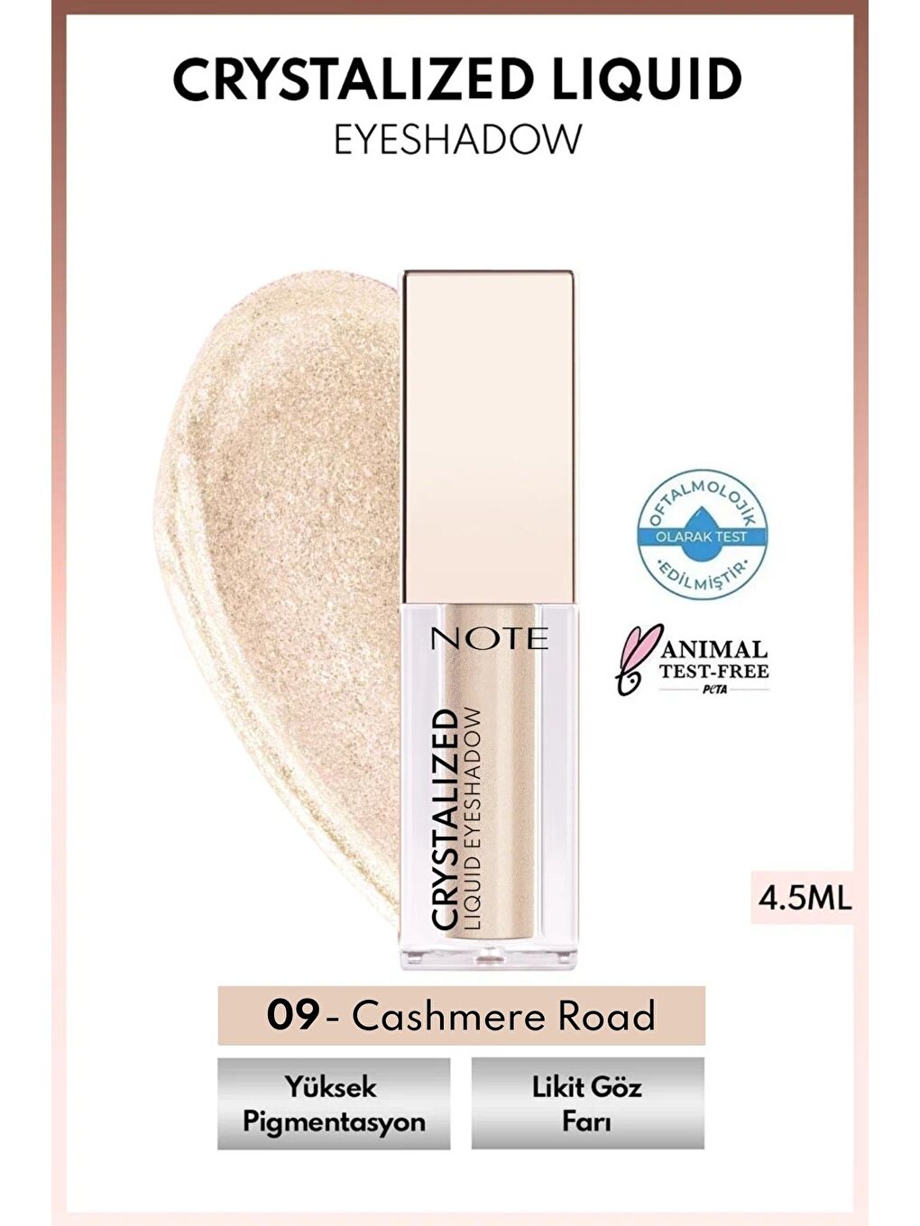 Crystalized Liquid Eyeshadow Likit Metalik Göz Farı - 09 Cashmere Road