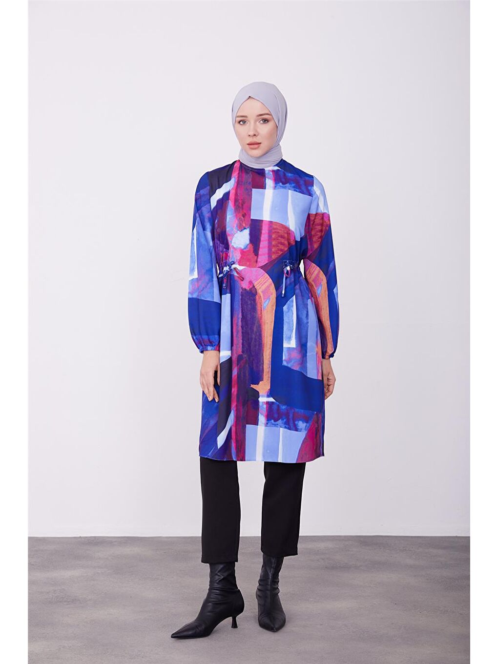 ARMİNE Mor Beli Tünelli Ayarlanabilen Tunik 23K4723 - 1