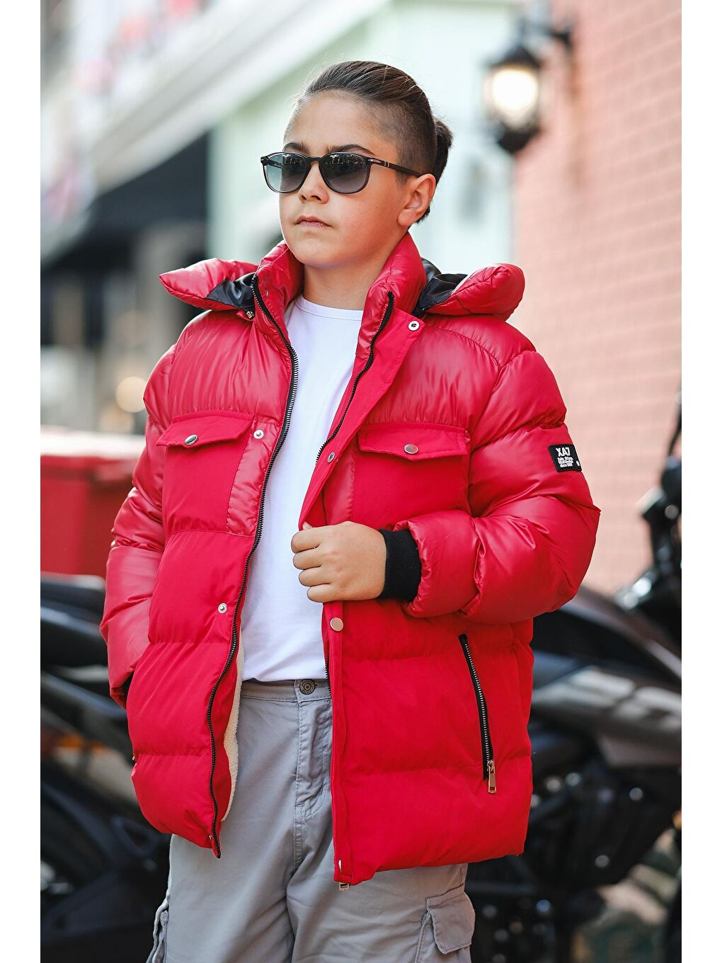 Kırmızı Erkek Çocuk Şişme Mont KM.0042