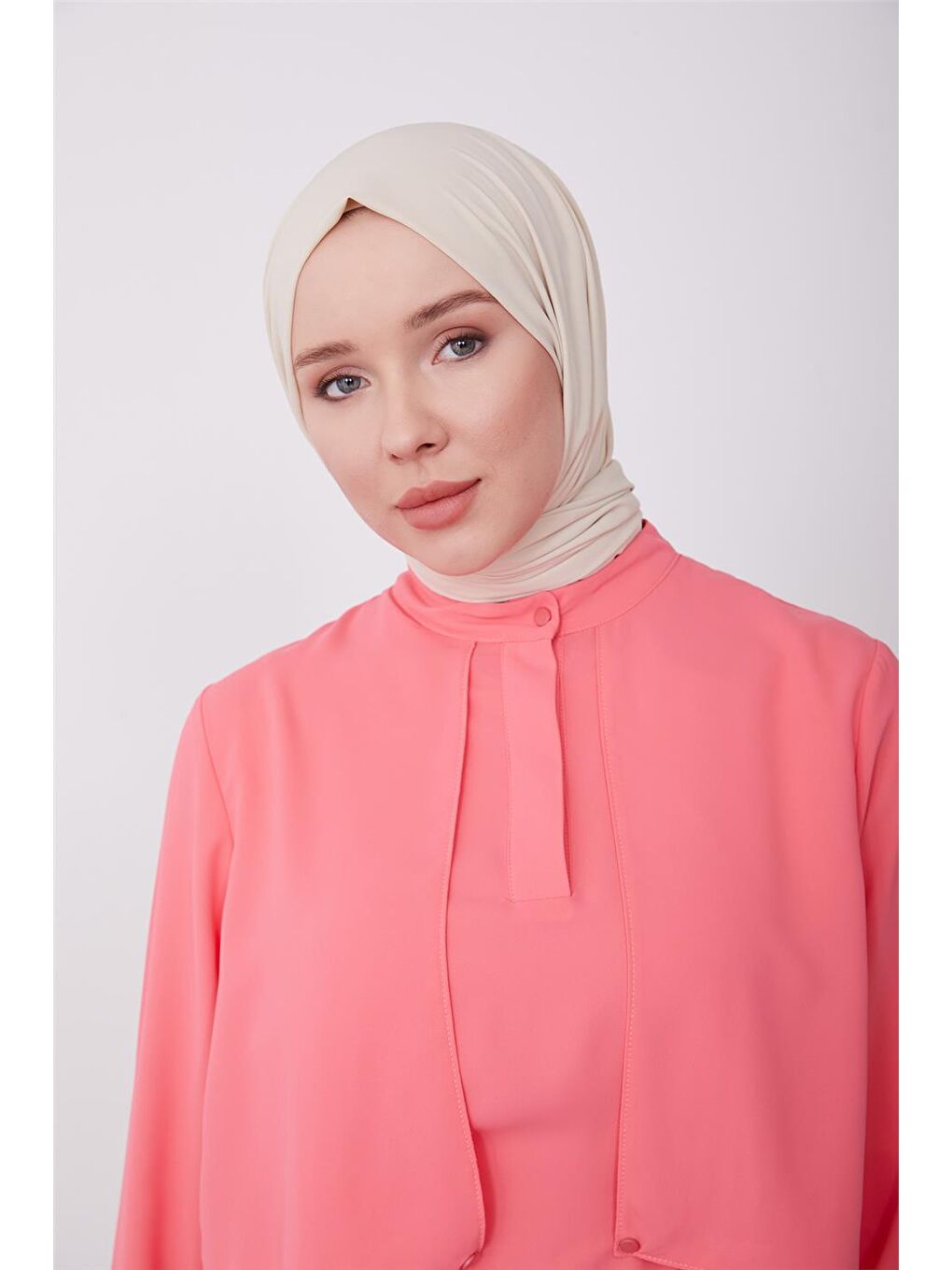 ARMİNE Pembe Aller Detaylı Tunik 23K4710