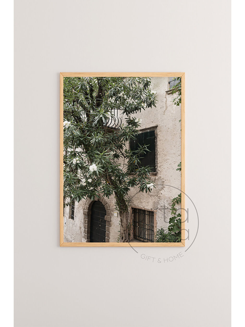 Beyaz 3 Parça Ham Renk Gerçek Ahşap Çerçeveli Tablo Seti - Model 18 - 20 x 30-3