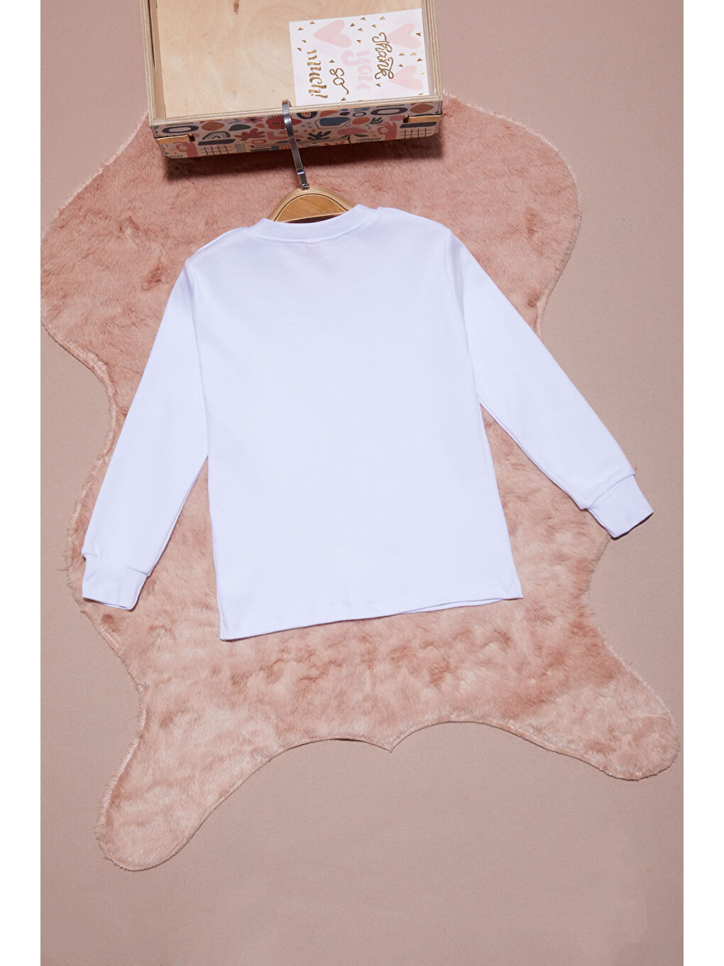 Pembe Life Kids Club Beyaz Yazı Nakışlı Kız Çocuk Çıtçıtlı Sweatshirt 16418 - 2