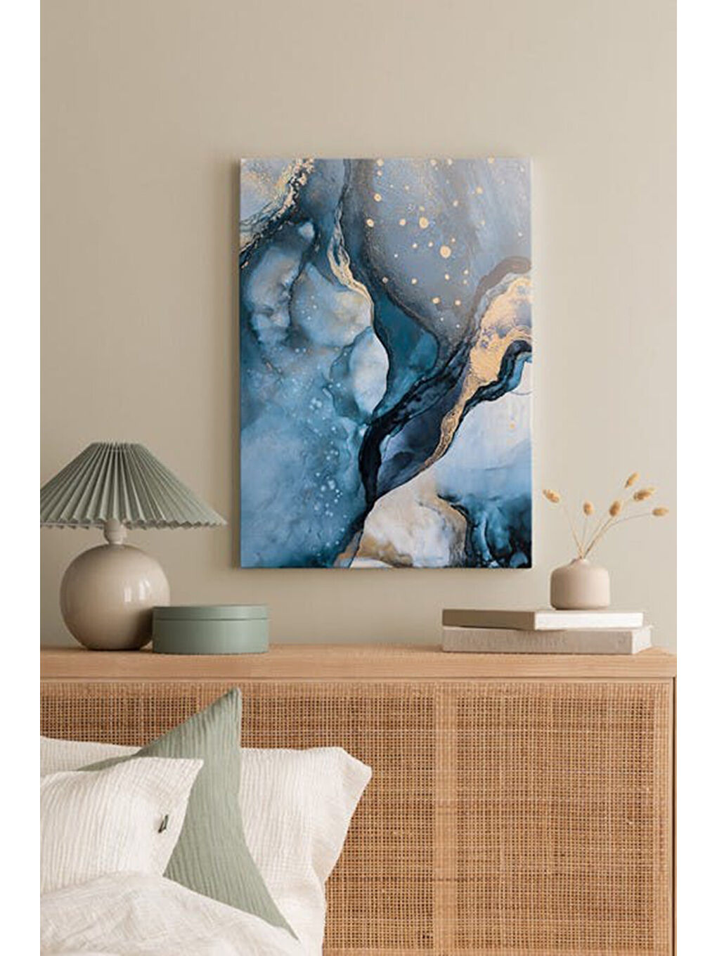 Beyaz Dekoratif Kanvas Duvar Tablo - ARTCANVAS110-70100