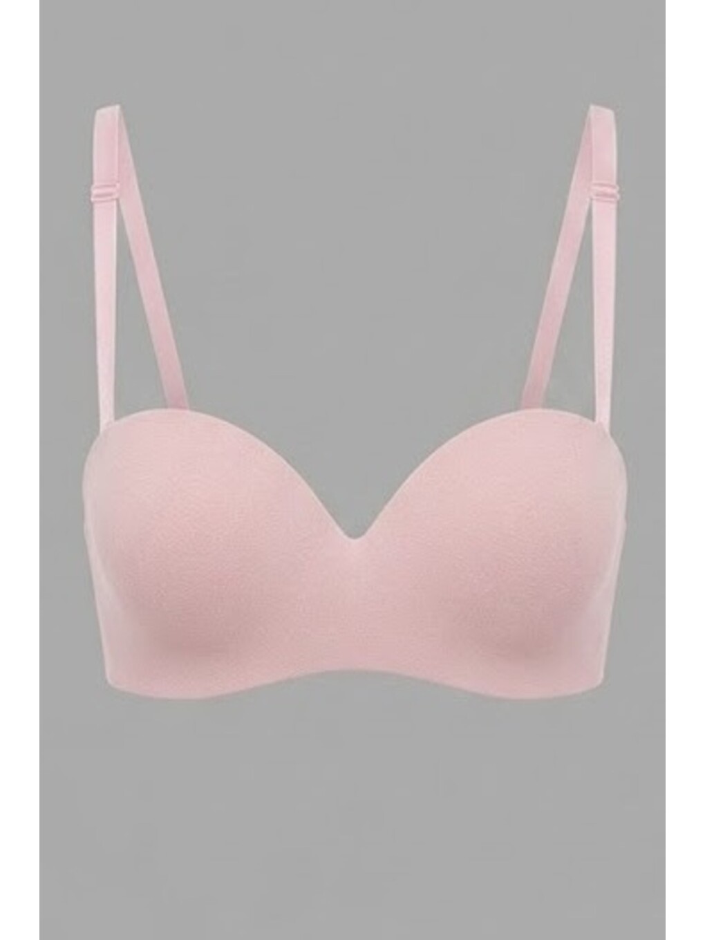 Pembe Desteksiz Lazer Soft Kap Tulum Straplez Sütyen C16020 Pudra