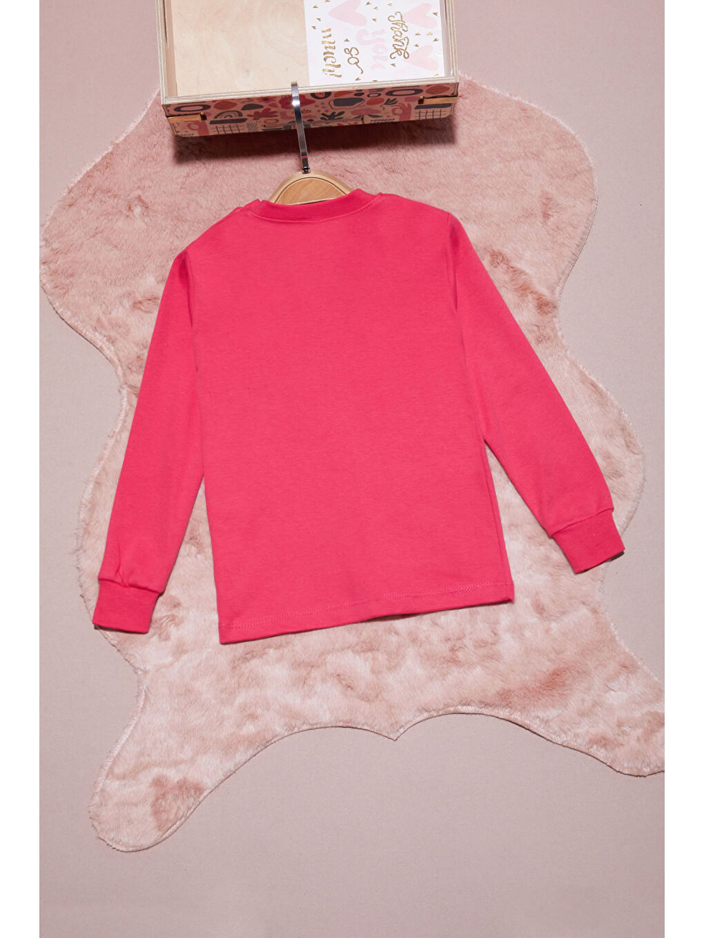 Pembe Life Kids Club Pembe Yazı Nakışlı Kız Çocuk Çıtçıtlı Sweatshirt 16416 - 4