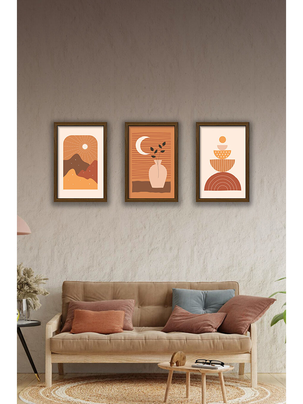 Beyaz 3 Parça Çerçeve Görünümlü Mdf Tablo Seti - 3ARTAVESSA4-3348