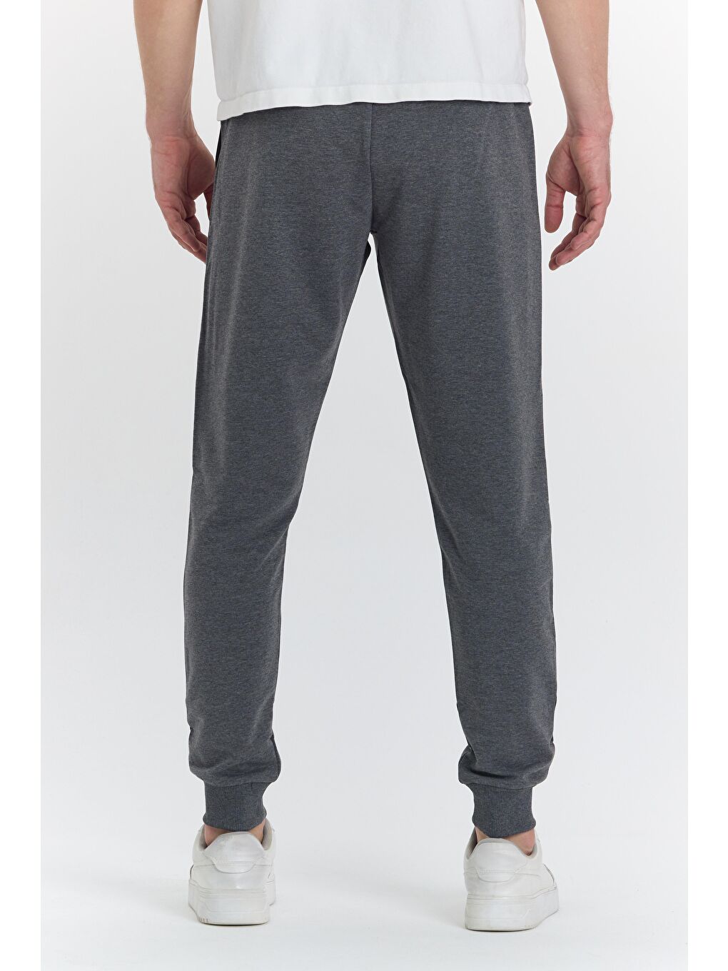 Erkek Pamuklu Baskılı Eşofman Altı Antrasit Melanj 5425-A-6