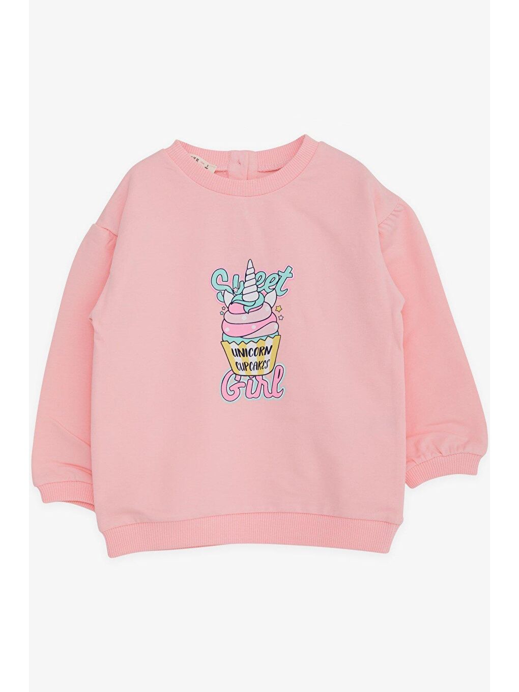 Breeze Pembe Kız Çocuk Sweatshirt Unıcorn Baskılı Pembe (9 Ay)