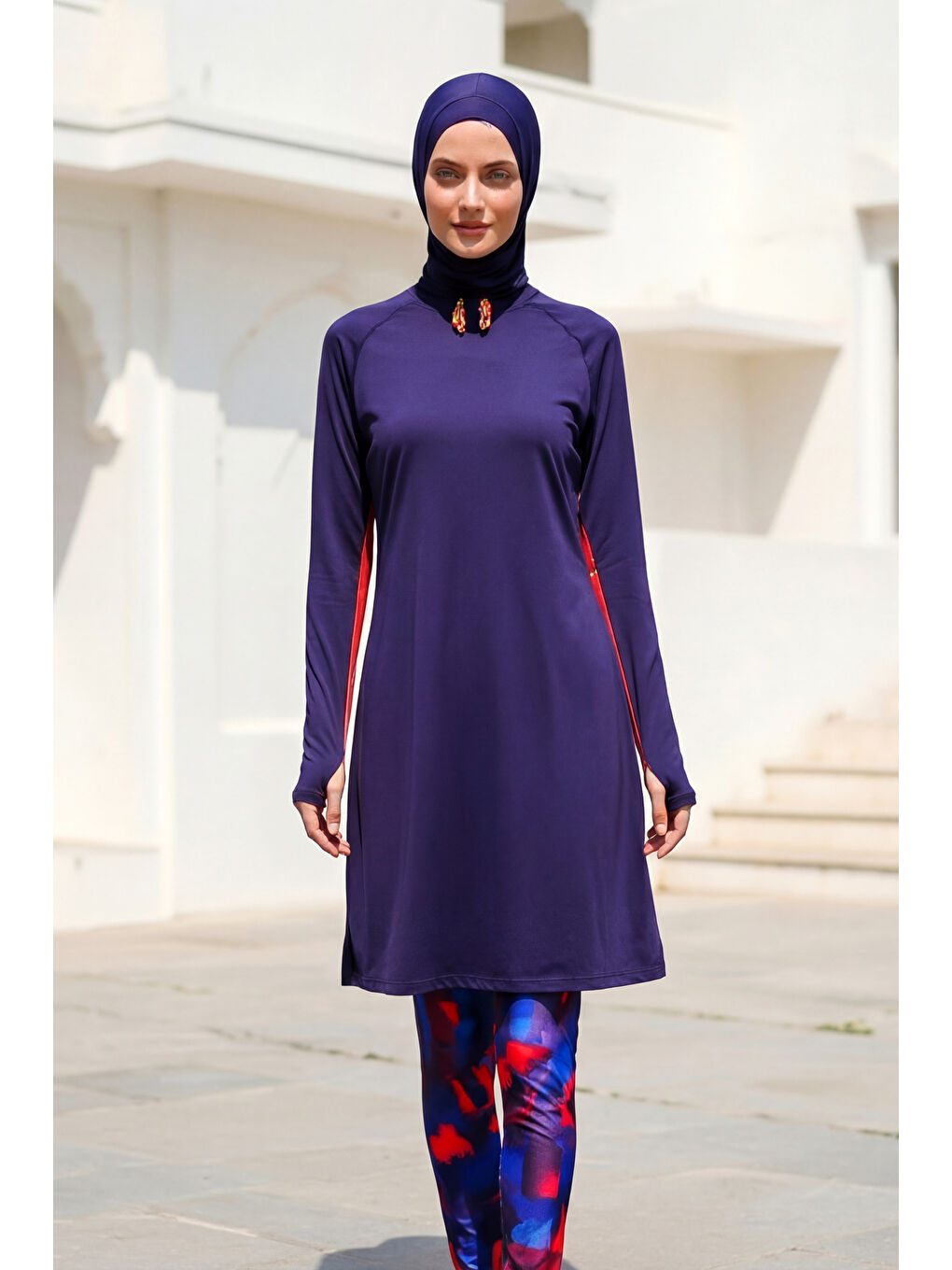 Tesettür Mayo Tam Kapalı Lacivert 3’lü Set M2231