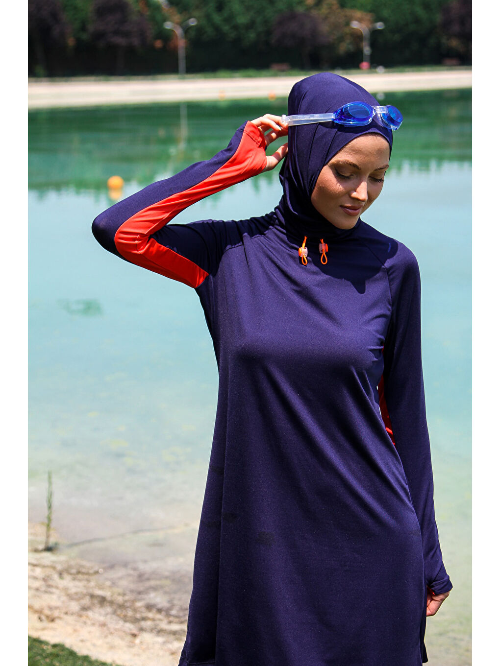 Tesettür Mayo Tam Kapalı Lacivert 3’lü Set M2231-2