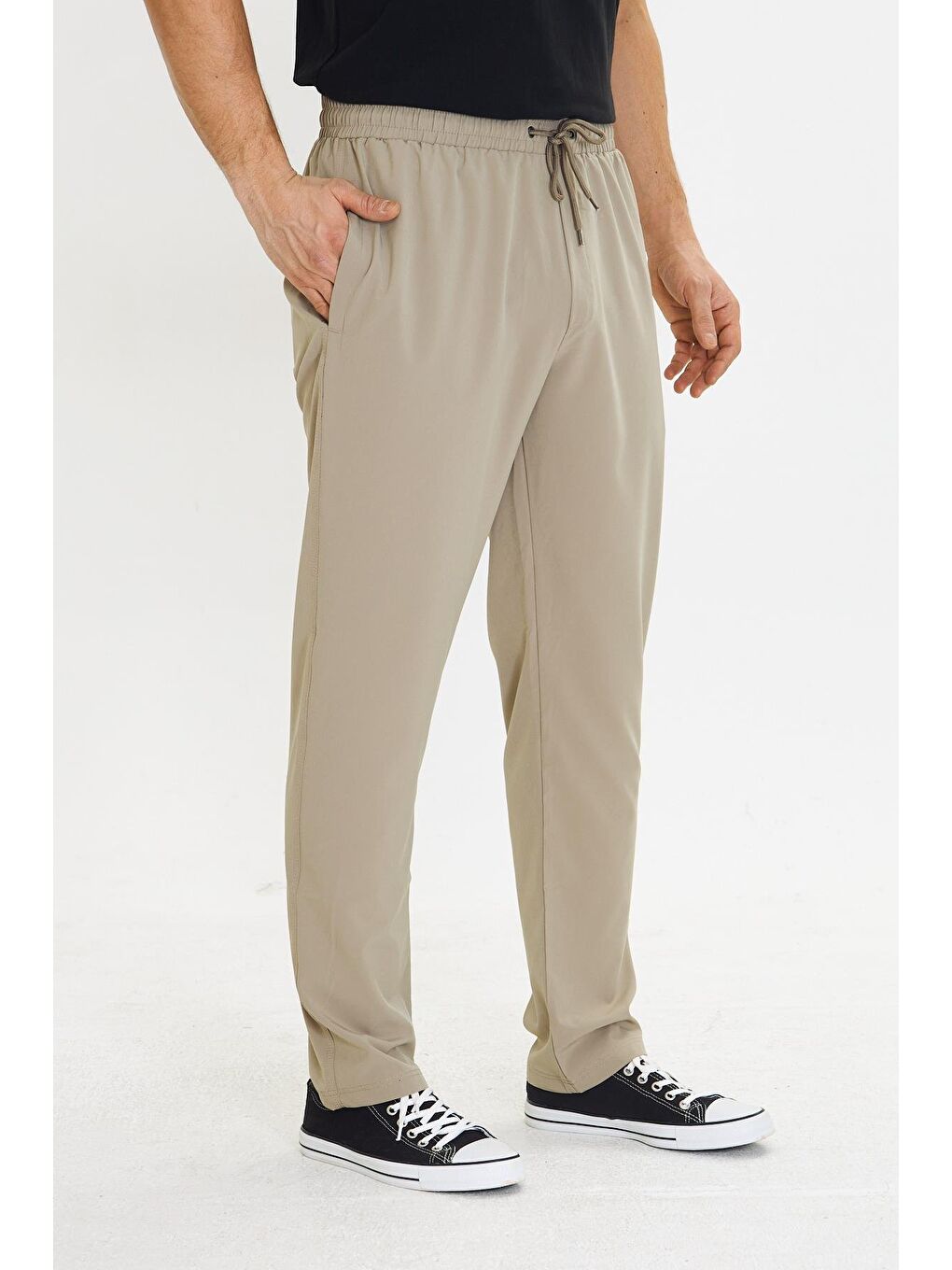 Erkek Stretchfit Esnek Eşofman Altı Bej 2660-B-3