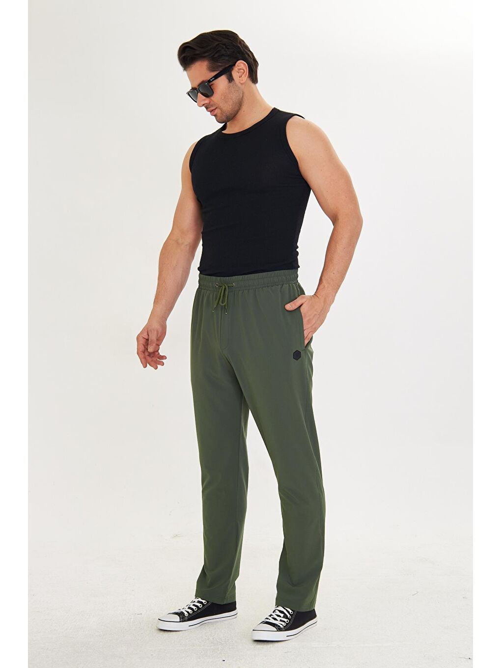 Erkek Stretchfit Esnek Eşofman Altı Haki 2660-H