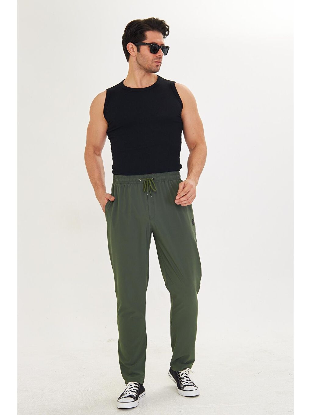 Erkek Stretchfit Esnek Eşofman Altı Haki 2660-H-1