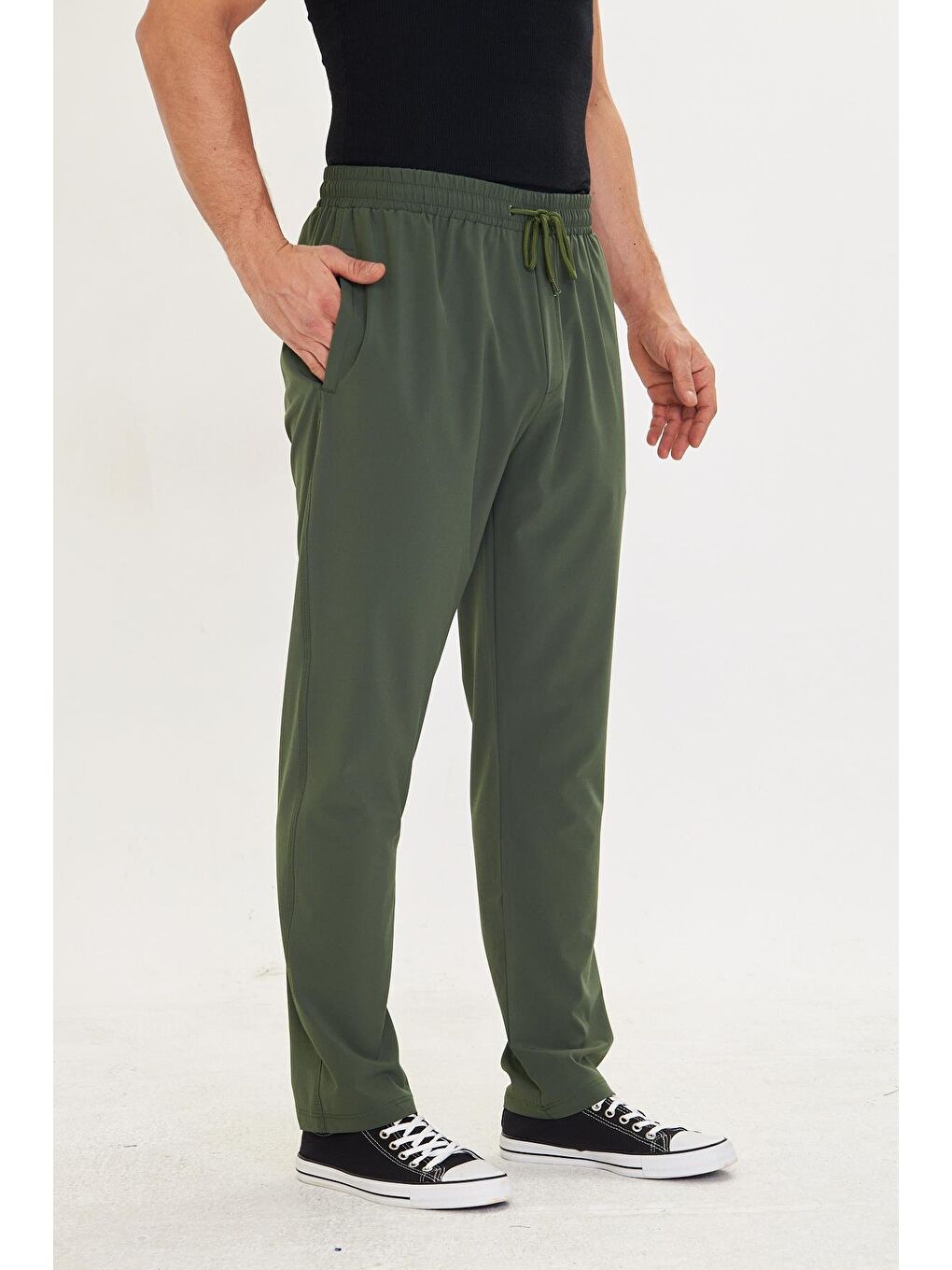 Erkek Stretchfit Esnek Eşofman Altı Haki 2660-H-5