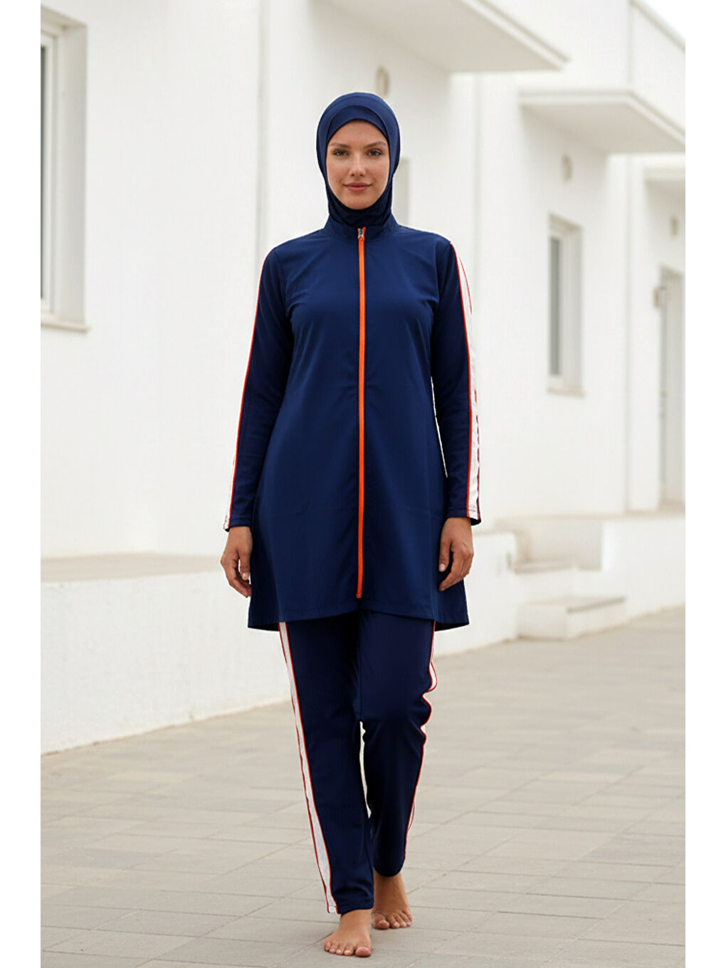 Tesettür Mayo 3’lü Tam Kapalı Paraşüt Lacivert M2270-3