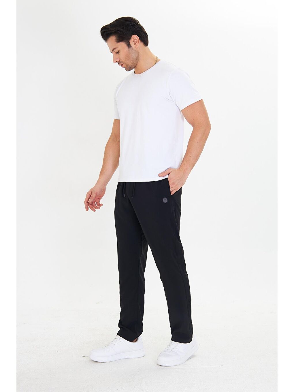 Erkek Stretchfit Esnek Eşofman Altı Siyah 2660-S-1