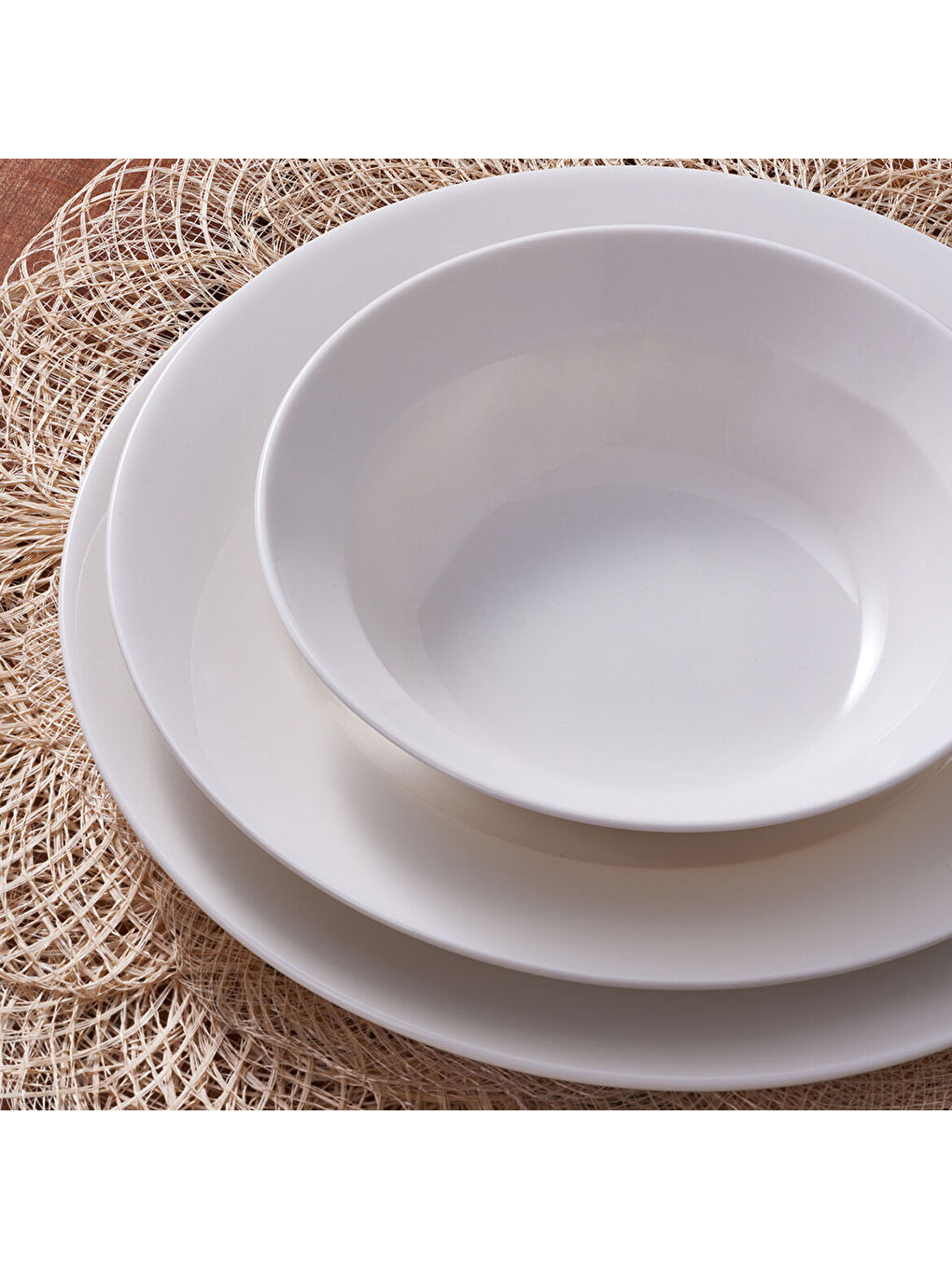 Ekru Yonca 24 Parça 6 Kişilik Yemek Takımı-3