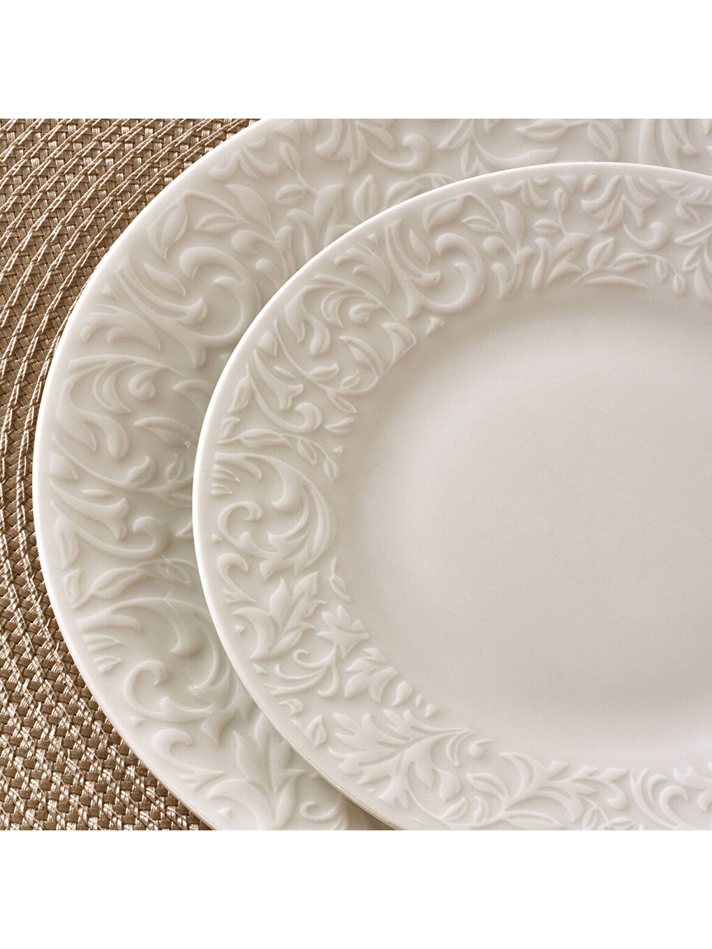 Ekru Bronte Bone 24 Parça 6 Kişilik Yemek Takımı-3