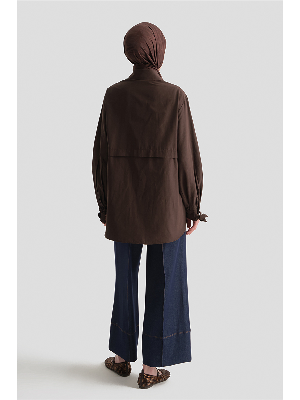 Dikiş Detaylı Denim Pantolon İndigo-3