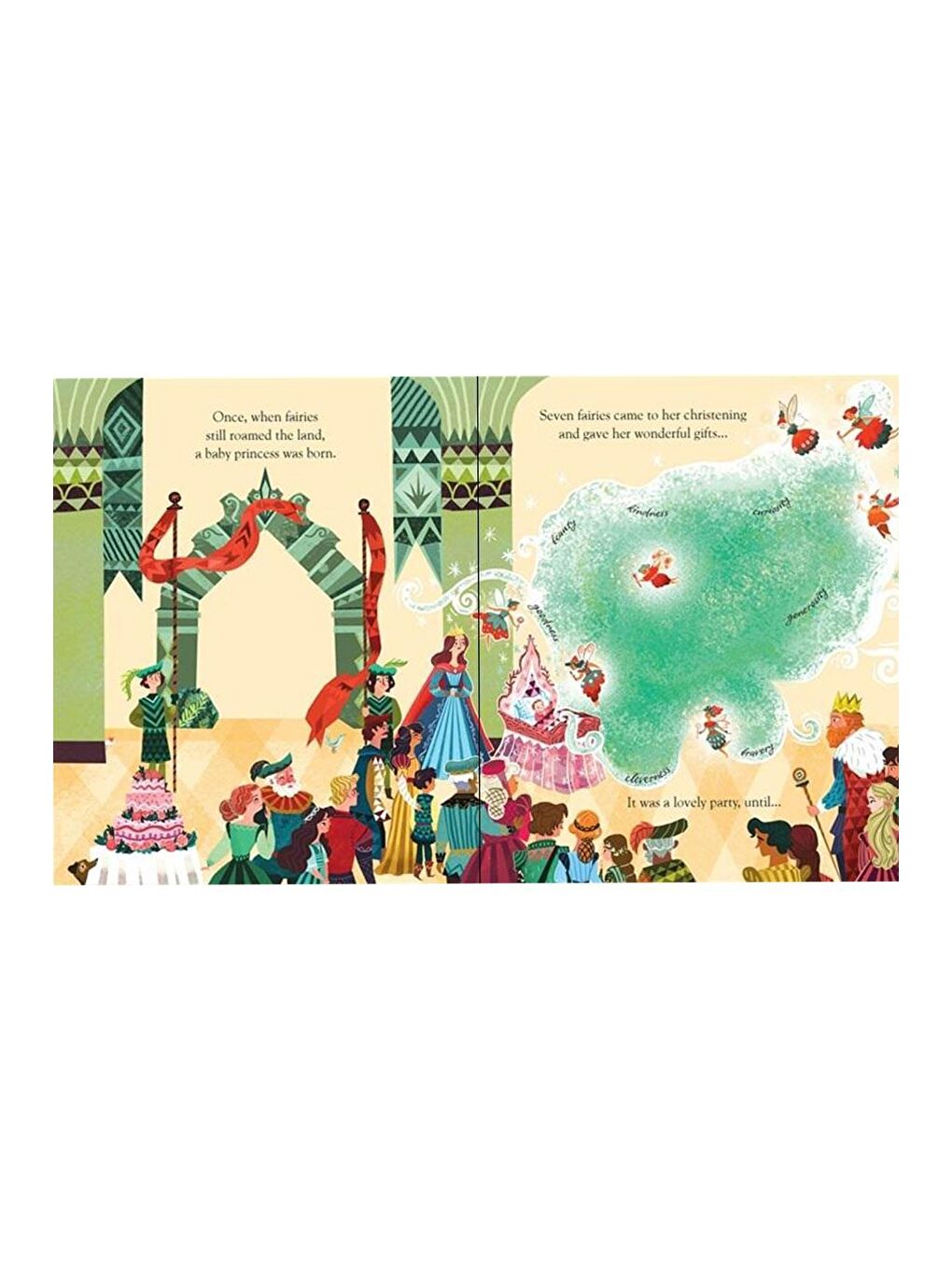 The Usborne Beyaz-Renklibaskı Peep Inside a Fairy Tale Sleeping Beauty - 1