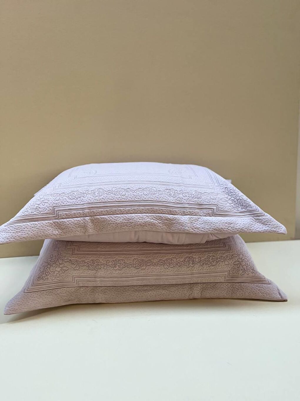 Bluenity Pamuk Klasik 2 li Ekstra Yumuşak Pamuklu Yastık Kılıfı 50x70 Cm   Lila - 3