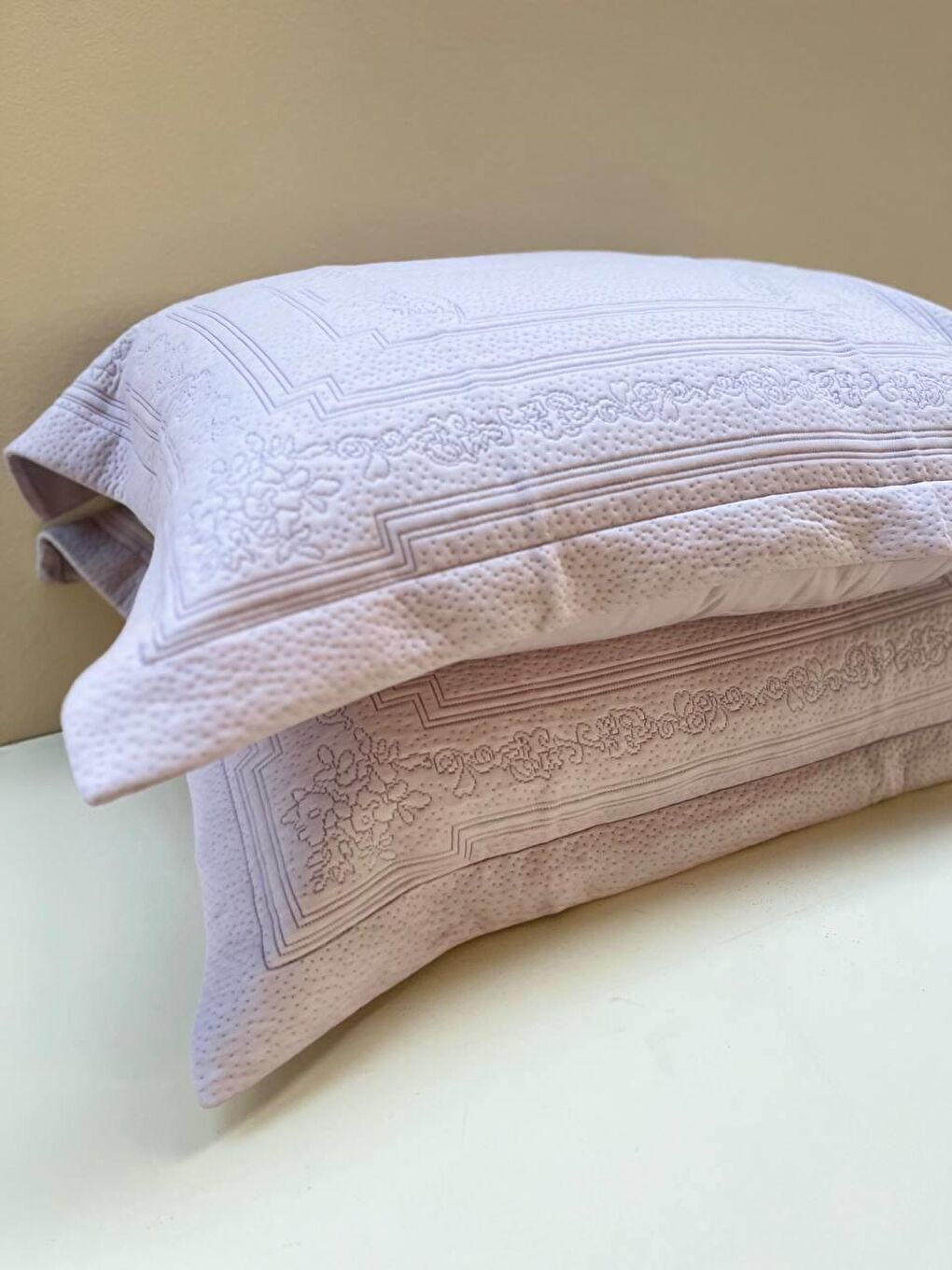 Bluenity Pamuk Klasik 2 li Ekstra Yumuşak Pamuklu Yastık Kılıfı 50x70 Cm   Lila - 4