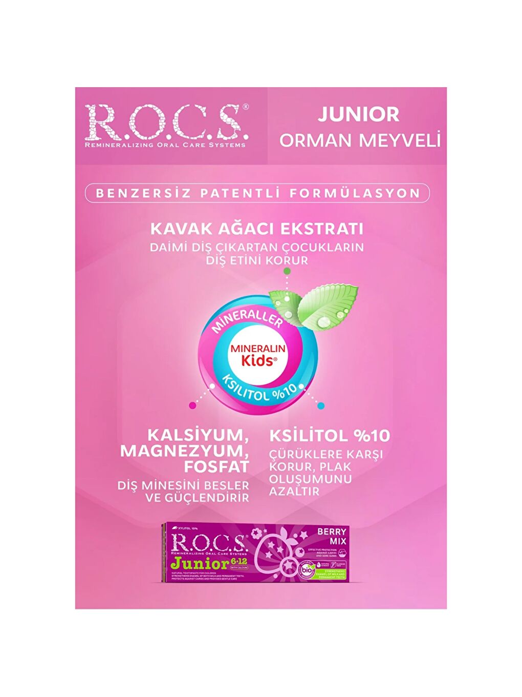 Junior 6-12 Yaş Orman Meyveleri Tadında Florürsüz Çocuk Diş Macunu-4
