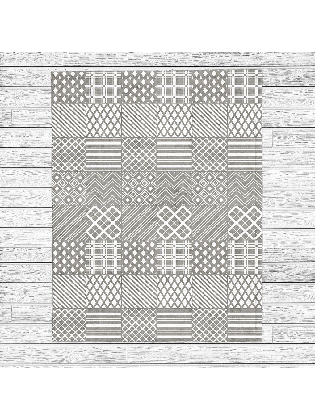 Baskılı Polar Gri Battaniye TV Battaniyesi Makinada Yıkanabilir Battaniye 80 x 100 cm-3