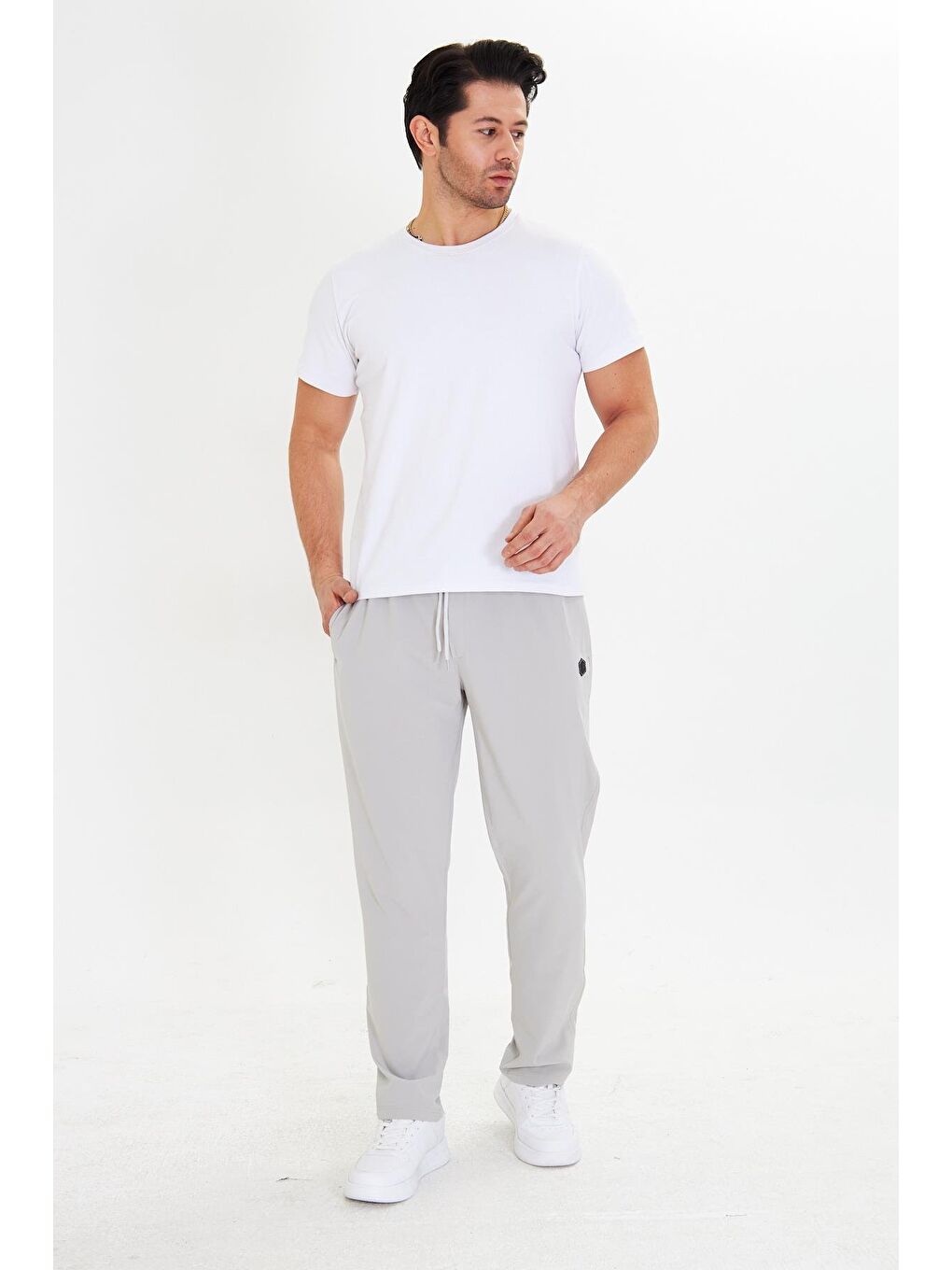 Bej Erkek Stretchfit Esnek Eşofman Altı Taş 2660-T-1