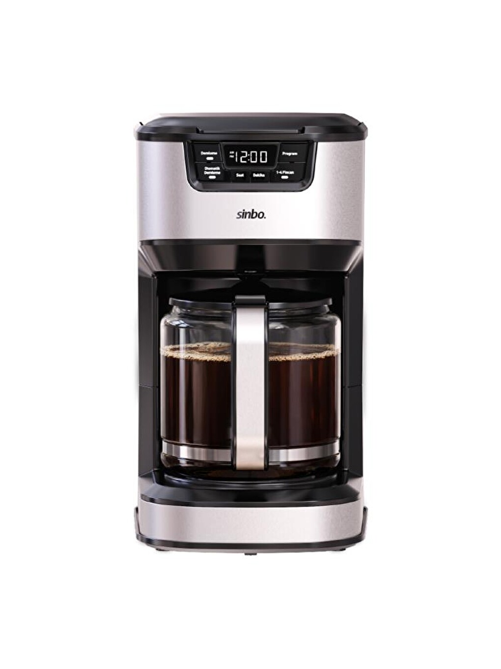 Scm-9040 Gümüş Otomatik Zaman Ayarlı Xl 14 Fincan Filtre Kahve Makinesi Dijital Göstergeli-7