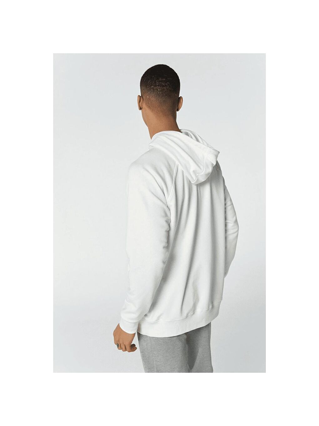 Hummel Beyaz Johns Oversize Erkek Beyaz Kapüşonlu Sweatshirt - 3