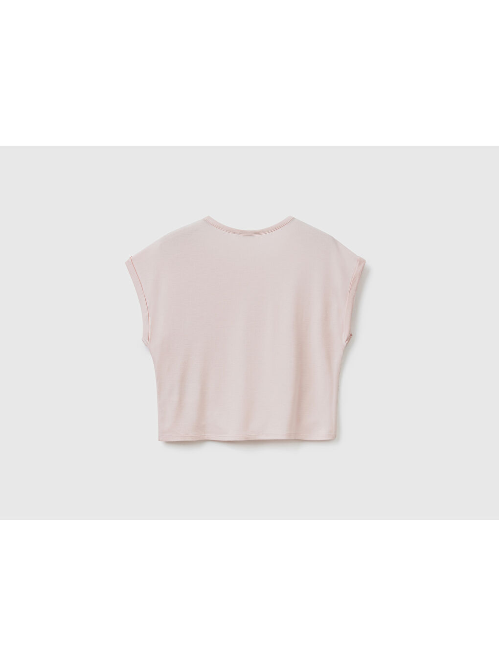 United Colors Of Benetton Kız Çocuk Açık Pembe Önü Payetli T-Shirt - 1