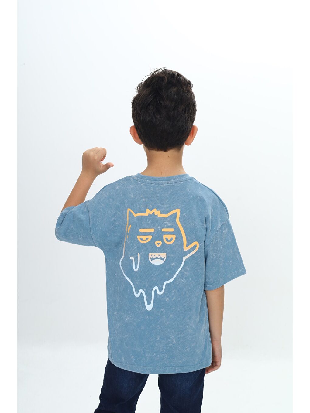 Mavi Erkek Çocuk Reality Baskılı Tişört-2