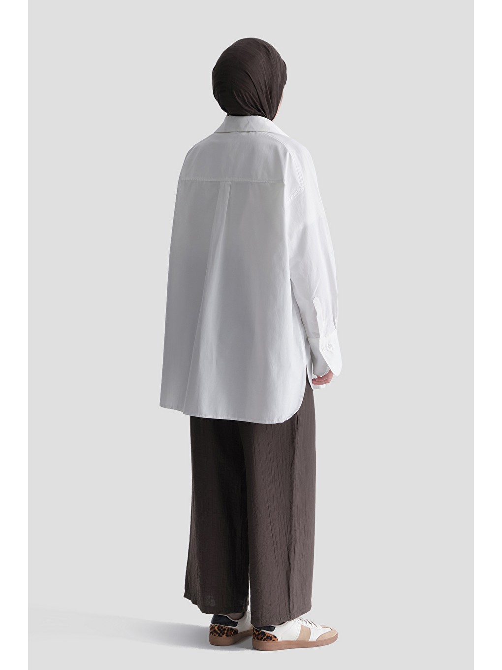 Kahverengi Beli Lastikli Palazzo Pantolon Kahve-3