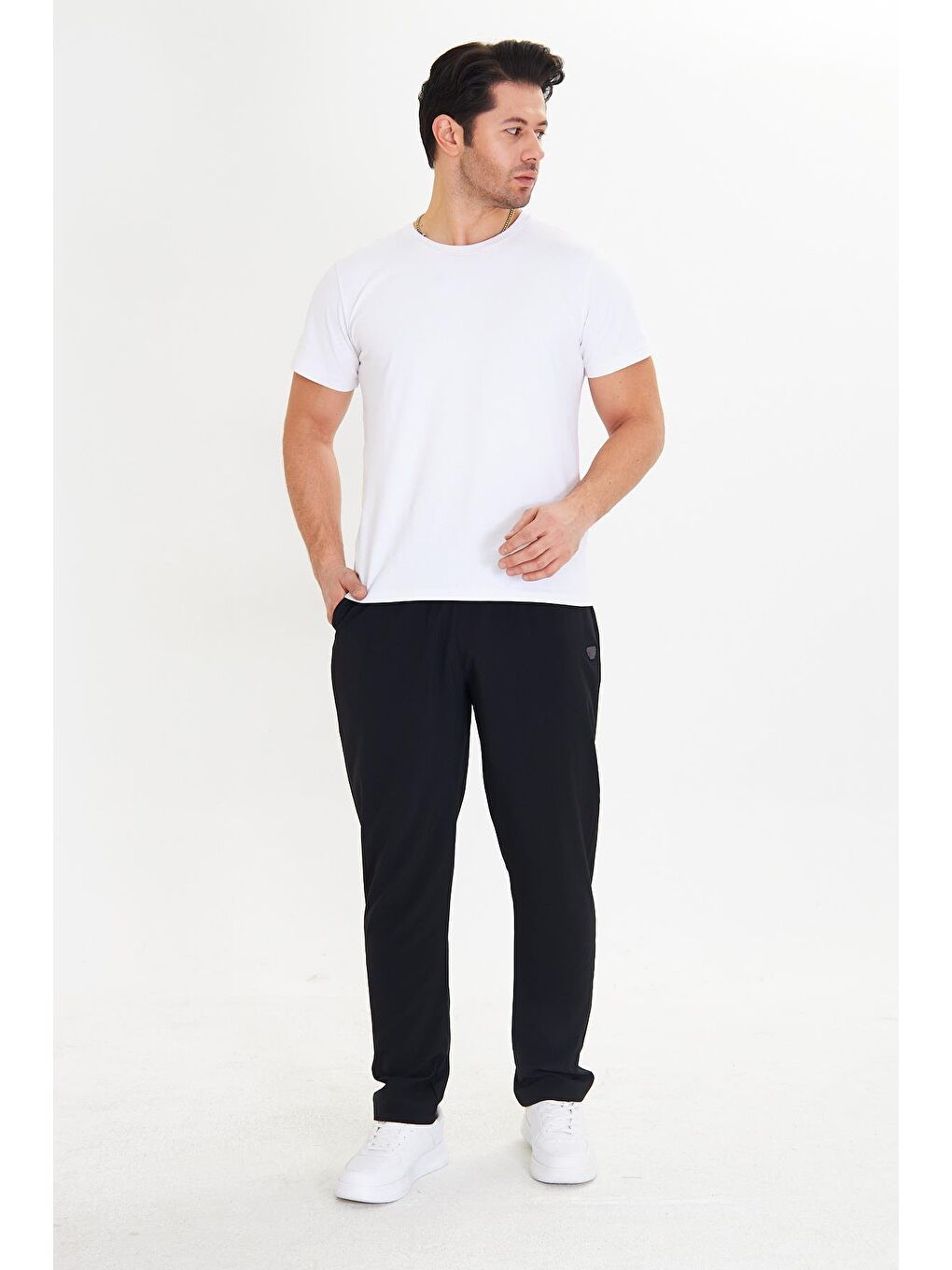 Erkek Stretchfit Esnek Eşofman Altı Siyah 2661-S-1