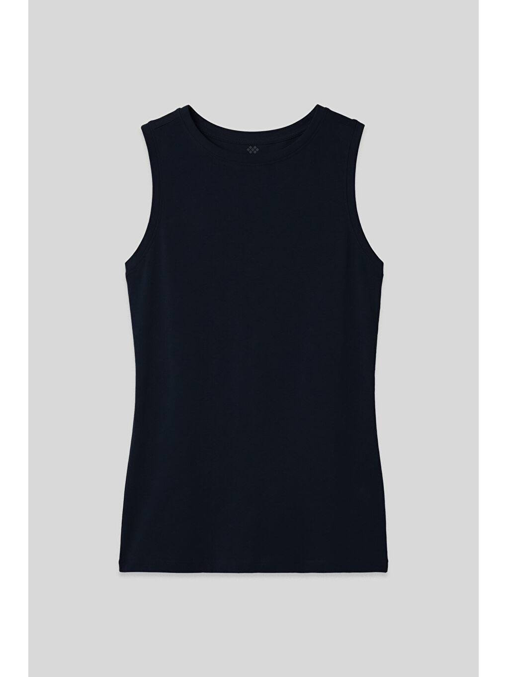 Lacivert Slim Fit Basic O Yaka Sıfır Kol Kadın Atlet - 97313-1