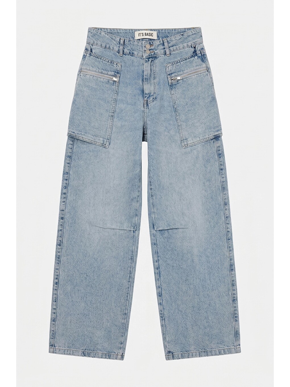 Mavi Kadın Jean Rengi 4s6-3 Relax Kargo Fit Denim Jean-5