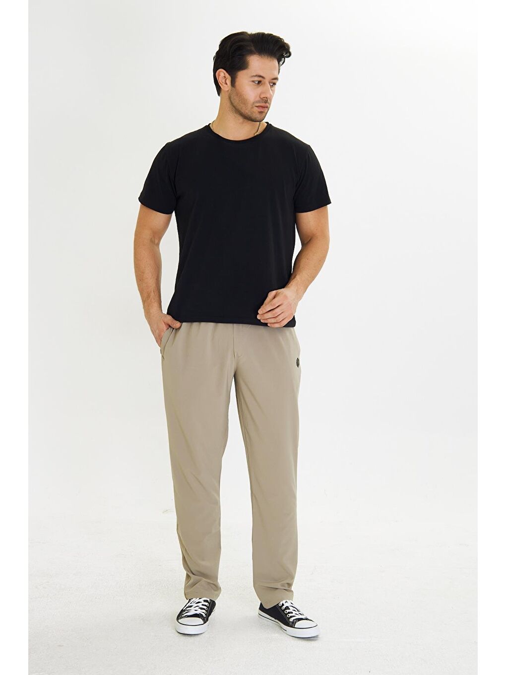 Erkek Stretchfit Esnek Eşofman Altı Bej 2661-B-1